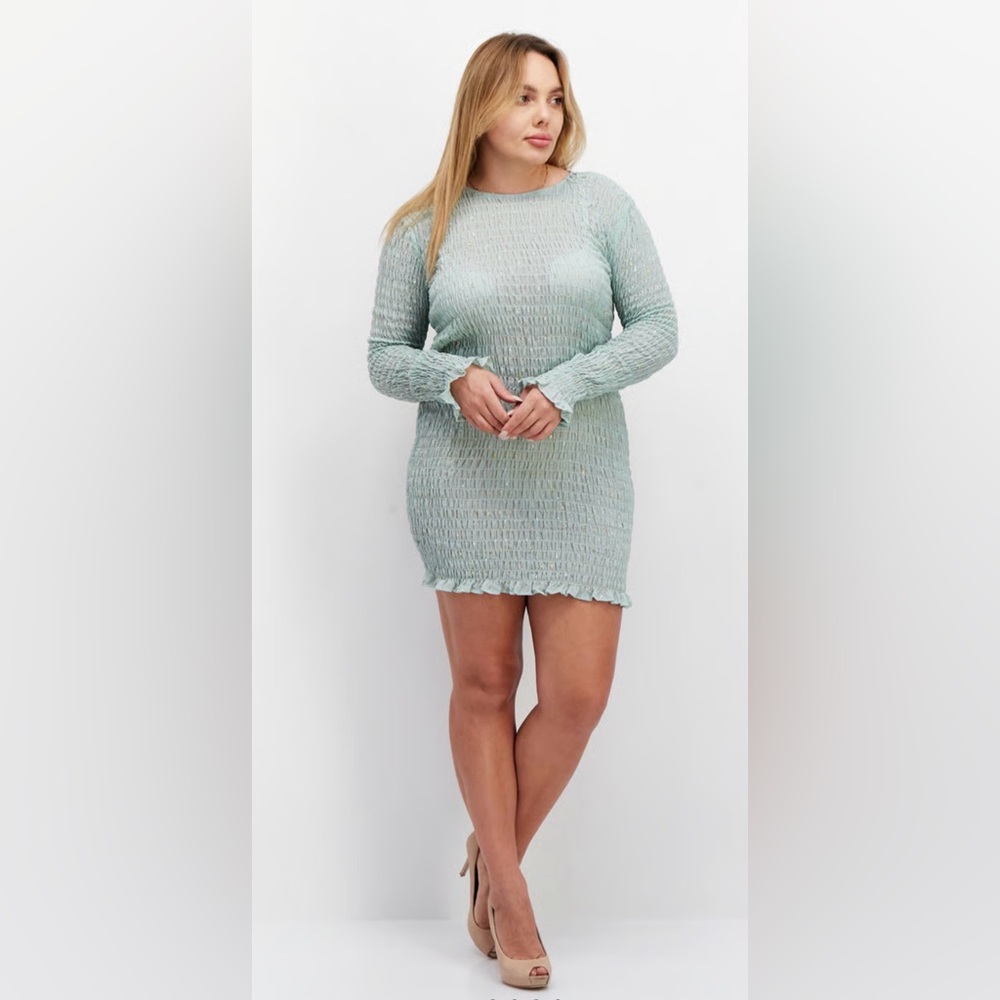 Never fully dressed sage green mini dress